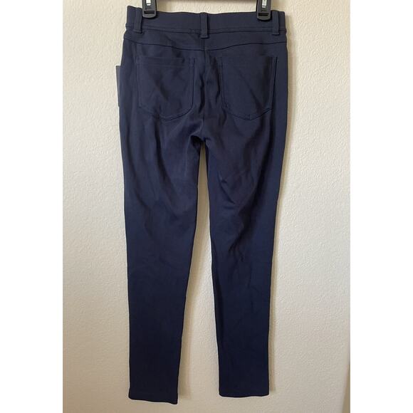 Lot Of 2 Chaps Navy Blue Uniform Elastic Waist Ponte Knit Jeggings Pants Size 12 - Picture 9 of 15